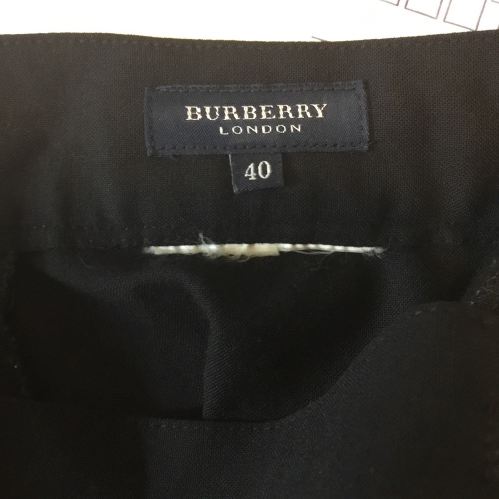 Burberry London Black Slacks Size 40 Zipper Detail - Picture 6 of 6
